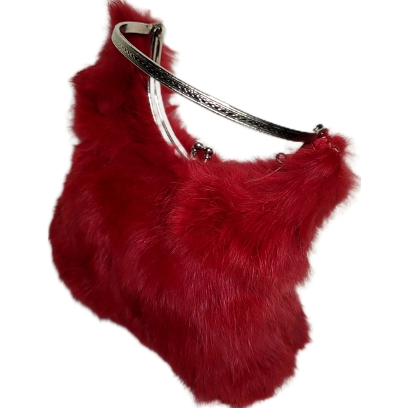 Vintage Fur Sterling Silver Clutch Handbag - Picture 9 of 11